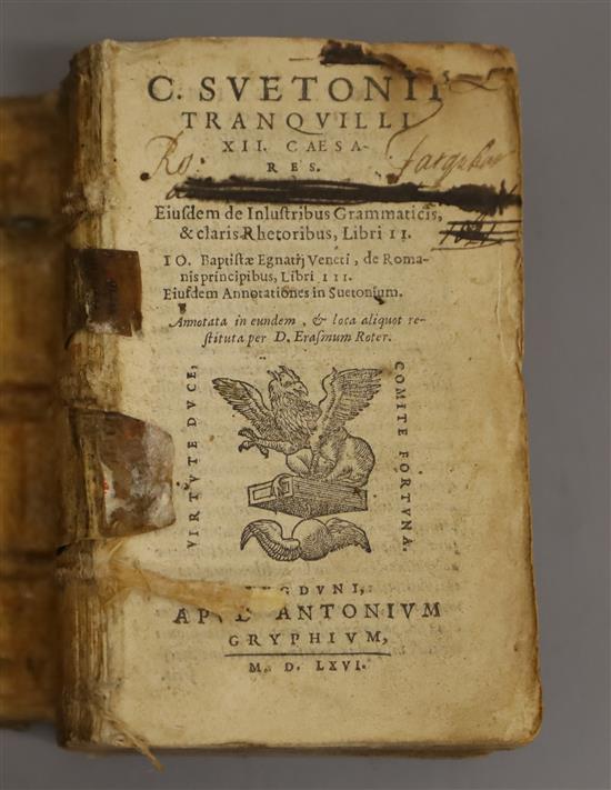 A group of four small volumes in Latin, 16th century or later, including Metamorphoses Ovidii...